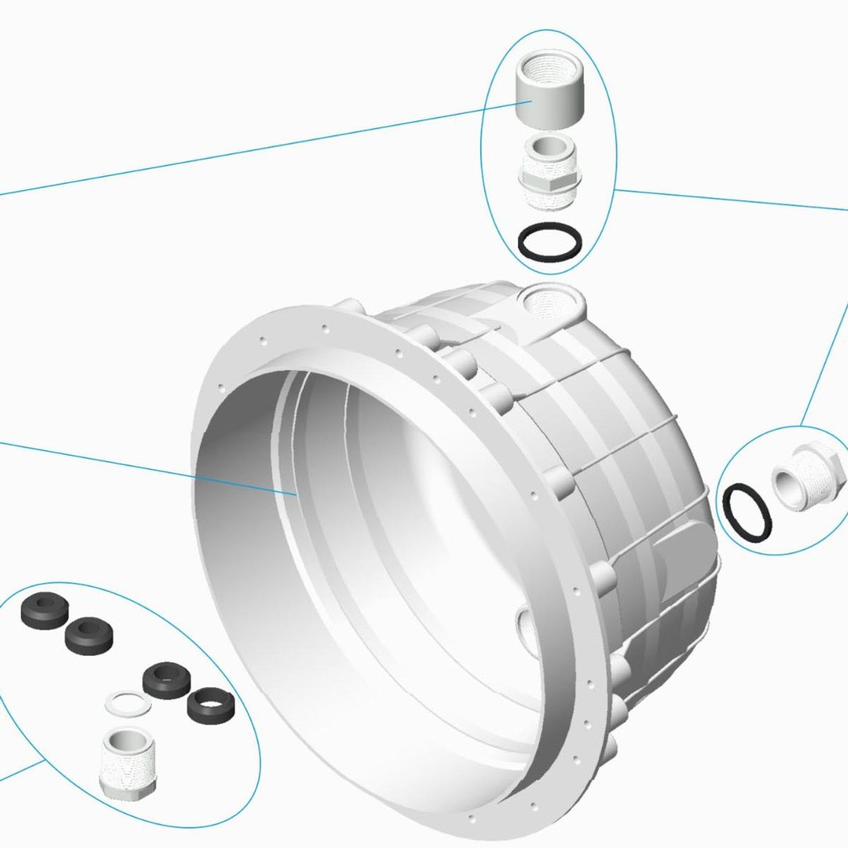 Nisje ø230 for PAR56 og LED 