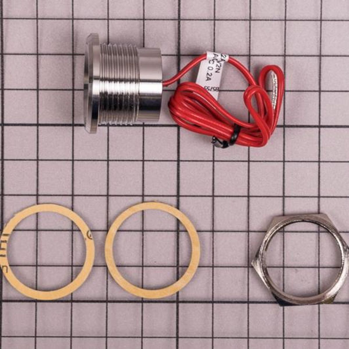 Piezo bryter 1-24VAC/DC i komplett hus i syrefast stål