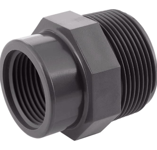 Hovedbilde PVC-overgang muffenippel 1/2x3/8